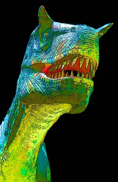 Albertosaurus Kuzey Amerika Geç Kretase Dönemi Nde Yaşamış Bir Tyrannosaurid — Stok fotoğraf