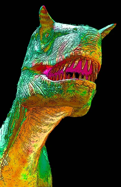 Albertosaurus Est Genre Dinosaures Théropodes Tyrannosauridés Qui Vivaient Dans Ouest — Photo
