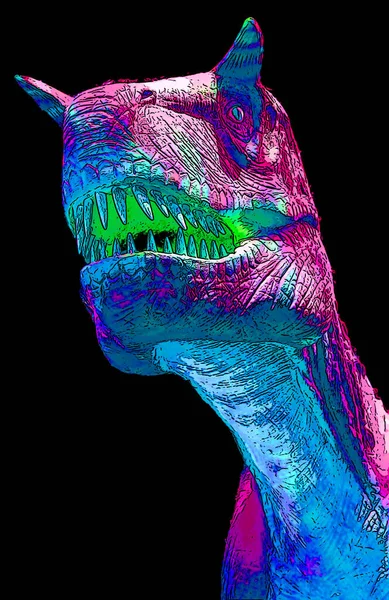 Albertosaurus Egy Nemzetség Tyrannosaurid Theropod Dinoszauruszok Éltek Nyugat Észak Amerikában — Stock Fotó