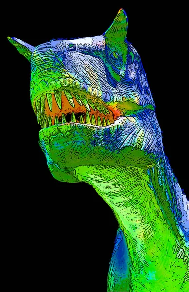 Albertosaurus Est Genre Dinosaures Théropodes Tyrannosauridés Qui Vivaient Dans Ouest — Photo