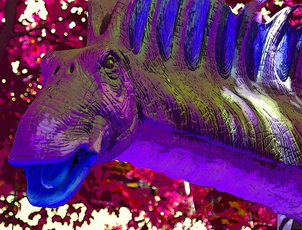 Tuojiangosaurus Czyli Jaszczurka Rzeczna Tuo Rodzaj Roślinożernych Stegosaurycznych Dinozaurów Okresu — Zdjęcie stockowe