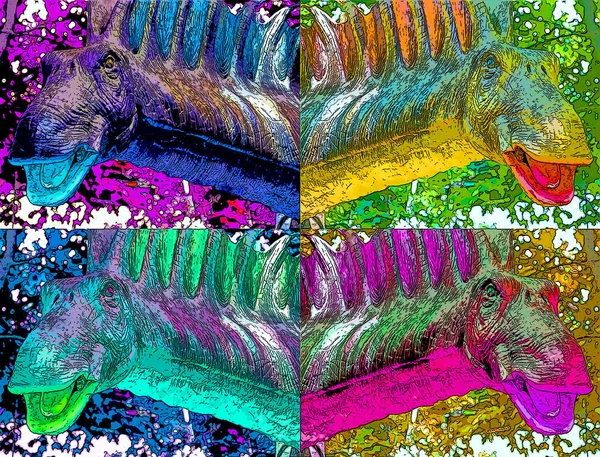 Tuojiangosaurus Meaning Tuo River Lizard Genus Herbivorous Stegosaurian Dinosaur Late — Stock Photo, Image