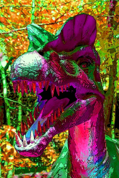 Dilophosaurus Rod Dinosaurů Kteří Žili Tom Nyní Severní Amerika Během — Stock fotografie