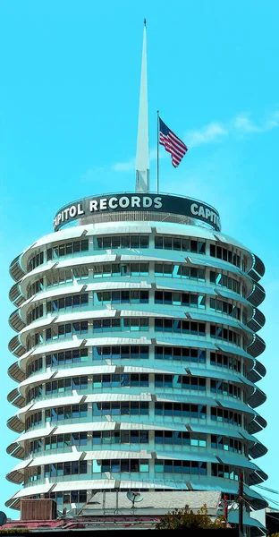 Los Ángeles Usa Abril 2015 Capitol Records Tower Sign Illustration — Foto de Stock