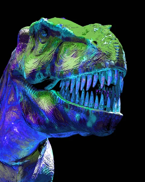 Tyranozaur Jest Rodzajem Dużego Teropoda Dinozaura Gatunek Tyranozaur Rex Lub — Zdjęcie stockowe