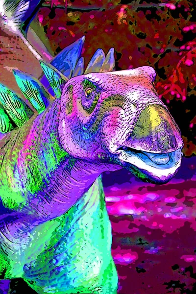 Stegosaurus Dacheidechse Ist Eine Gattung Pflanzenfressender Vierbeiniger Gepanzerter Dinosaurier Aus — Stockfoto