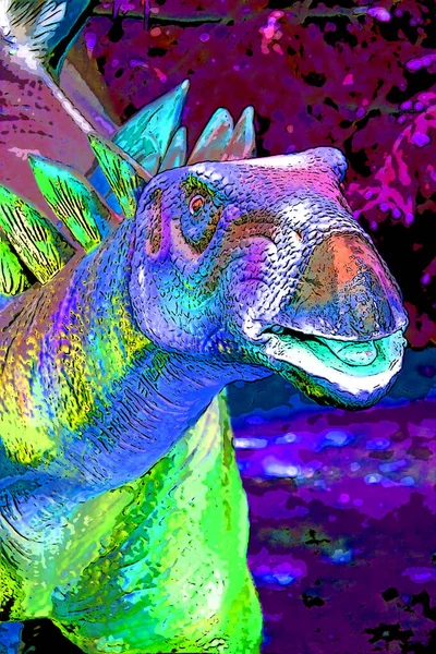 Stegosaurus Dach Jaszczurka Jest Rodzajem Roślinożernych Czworonożny Opancerzony Dinozaur Późnego — Zdjęcie stockowe