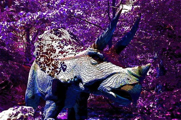 Triceratops Gênero Extinto Dinossauro Herbívoro Ceratopsídeo Que Apareceu Pela Primeira — Fotografia de Stock