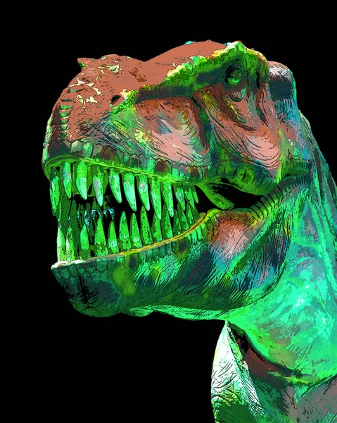 Tyrannosaurus Genus Large Theropod Dinosaur Species Tyrannosaurus Rex Rex One — Stock Photo, Image