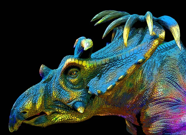 Kosmoceratops Kuzey Amerika Yaşayan Bir Ceratopsid Dinozor Cinsidir — Stok fotoğraf