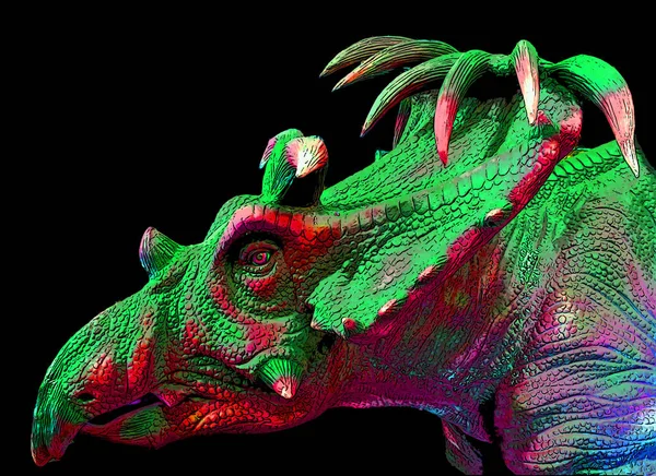 Kosmoceratops Kuzey Amerika Yaşayan Bir Ceratopsid Dinozor Cinsidir — Stok fotoğraf