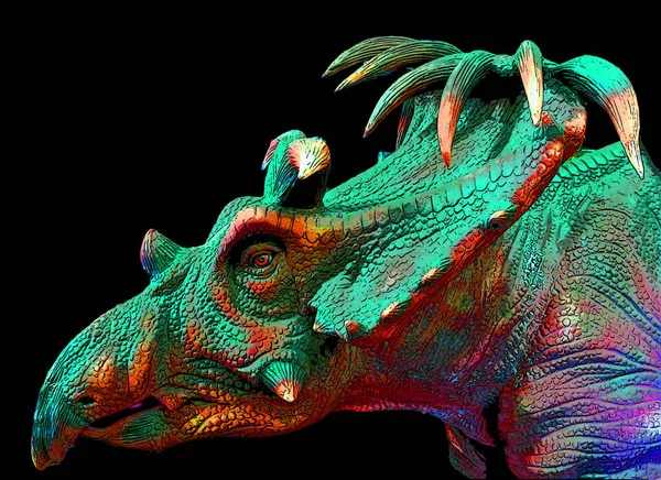 Kosmoceratops Kuzey Amerika Yaşayan Bir Ceratopsid Dinozor Cinsidir — Stok fotoğraf