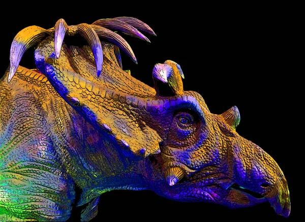 Kosmoceratops Kuzey Amerika Yaşayan Bir Ceratopsid Dinozor Cinsidir — Stok fotoğraf