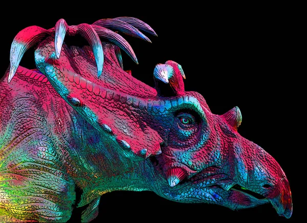 Kosmoceratops Kuzey Amerika Yaşayan Bir Ceratopsid Dinozor Cinsidir — Stok fotoğraf