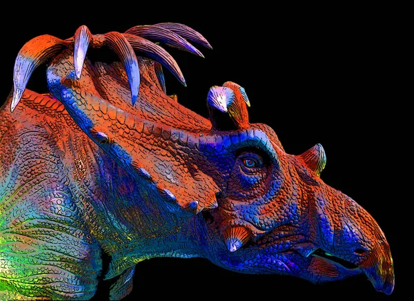 Kosmoceratops Kuzey Amerika Yaşayan Bir Ceratopsid Dinozor Cinsidir — Stok fotoğraf