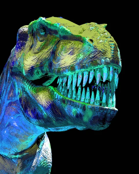 Tyrannosaurus Nagy Theropod Dinoszauruszok Nemzetsége Faj Tyrannosaurus Rex Vagy Rex — Stock Fotó