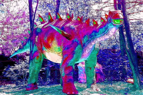 Tuojiangosaurus Tuo River Lizard Рід Травоїдних Стегозаврів Пізнього Юрського Періоду — стокове фото