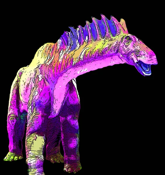 Amargasaurus Arjantin Ilk Kretase Döneminde Yaşamış Bir Sauropod Dinozor Cinsidir — Stok fotoğraf