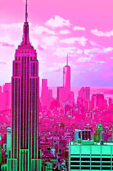 Нью Йорк Нью Йорк 2013 Midtown Empire State Building Sign — стоковое фото
