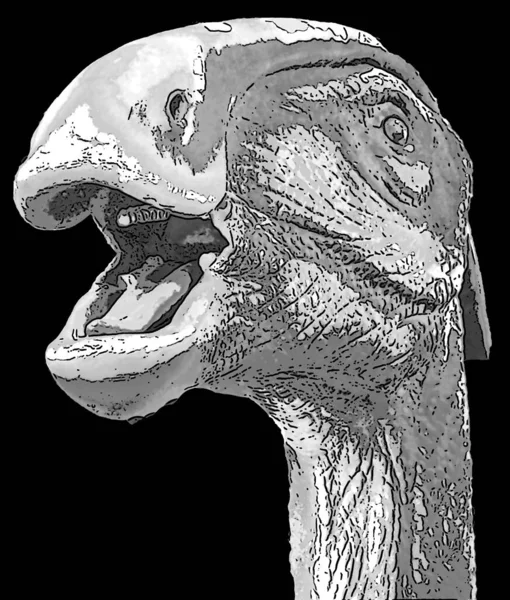 Parasaurolophus Egy Nemzetség Növényevő Hadrosaurid Ornitopod Dinoszaurusz Élt Amit Észak — Stock Fotó