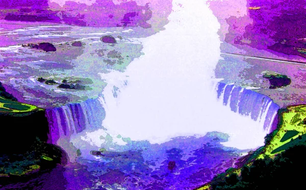 Niagara Falls Grupp Vattenfall Som Spänner Över Gränsen Mellan Provinsen — Stockfoto