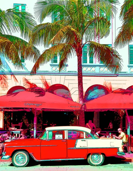 Miami South Beach Florida Verenigde Staten Ocean Drive Gebouwen Oktober — Stockfoto