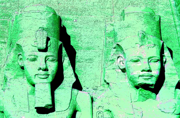 Abu Simbel 2008 Temples Abu Simbel Sont Deux Temples Rocheux — Photo