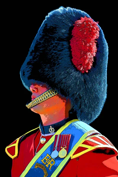 Montreal Canada Wrzesień 2014 Człowiek Królewskiego Pułku Potocznie Van Doos — Zdjęcie stockowe