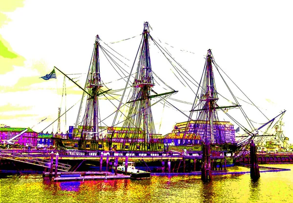 Boston Usa 2005 Boston Tea Party Ships Museum Educational Entertaining — Stock Photo, Image