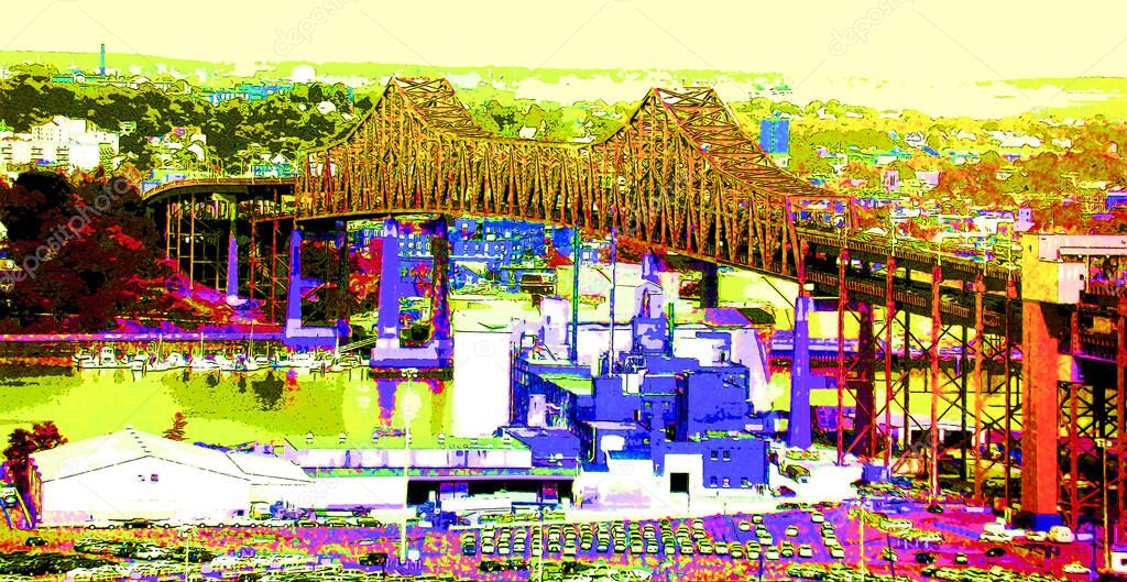 BOSTON MA USA - 12 10 2005: Maurice J. Tobin Memorial Bridge es un