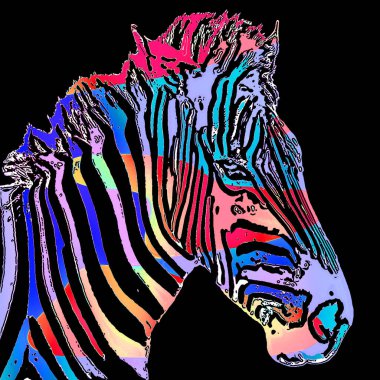 Zebralar sarı benekli pop-art arkaplan simgesini imzalarlar