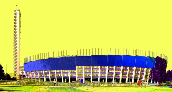 Helsinki Finland Septiembre 2015 Olympiastadion Estadio Olímpico Estadio Más Grande — Foto de Stock