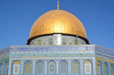 JERUSALEM ISRAEL - 23 10 16: tapınak dağı olarak bilinen Kudüs 'ün Kudüs' teki asil mabedi, dünyanın en önemli dini yerlerinden biridir..