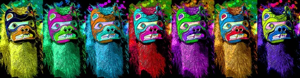 Victoria Canada 2015 Nativo Indiano Costume Tradizionale Orso Segno Maschera — Foto Stock