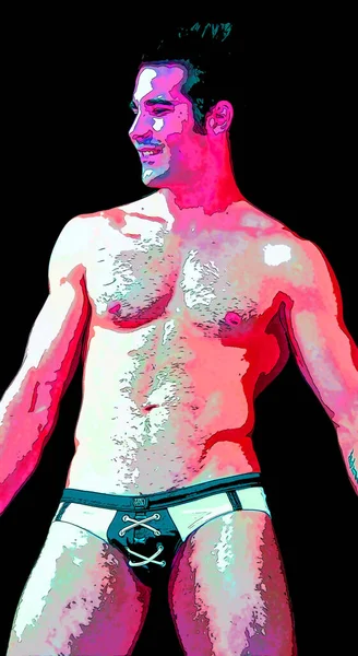 2010 Montreal Quebec Canada Young Gay Man Slip Pop Art — 스톡 사진