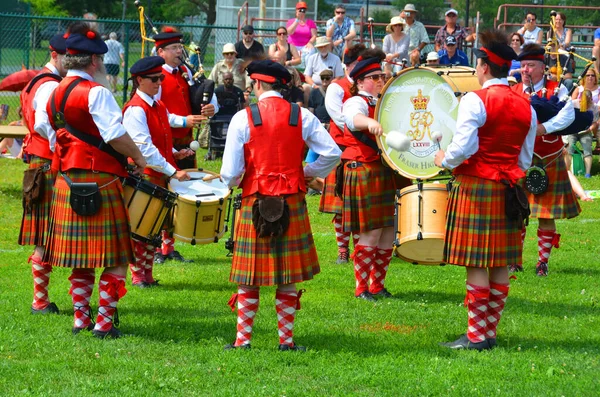 Montreal Canada Αυγουστου Black Watch Pipes Drums Είναι Παλαιότερη Οργανωμένη — Φωτογραφία Αρχείου
