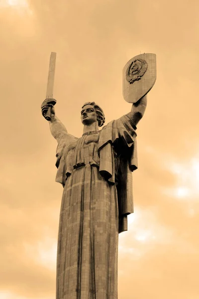 Kyiv Ukraine Monument Patrie Est Une Statue Monumentale Sculpture Fait — Photo