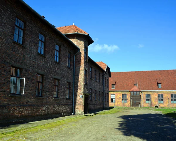 Auschwitz Birkenau Polonia Mirador Del Campo Concentración Exterminio Nazi Alemán — Foto de Stock