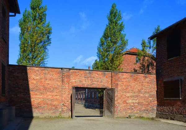 Auschwitz Birkenau Poland Muro Ejecución Del Campo Concentración Auschwitz Era —  Fotos de Stock
