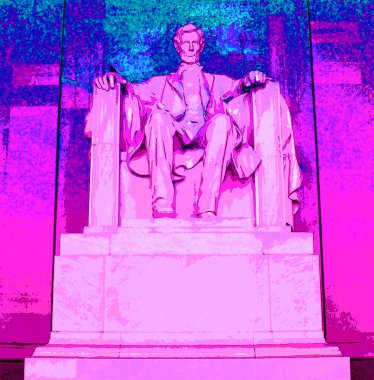 WASHINGTON DC USA - 18 08 1998: Lincoln Memorial, ABD 'nin 16. başkanı Abraham Lincoln onuruna yapılan ABD ulusal anıtıdır.