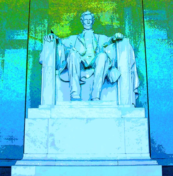 Washington Usa 1998 Lincoln Memorial Monumento Nacional Los Estados Unidos — Foto de Stock