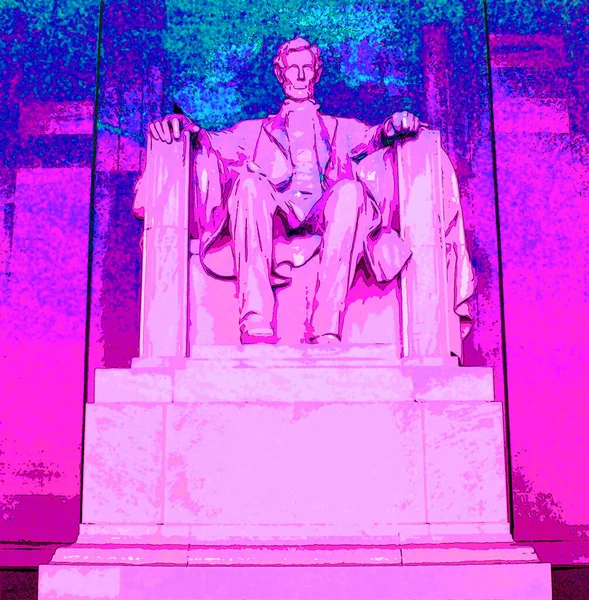 Washington Usa 1998 Lincoln Memorial Americká Národní Památník Postavený Počest — Stock fotografie