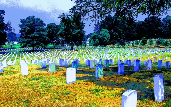 Washington Usa 1998 Arlington National Cemetery Cemitério Militar Dos Estados — Fotografia de Stock