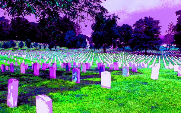 Washington Usa 1998 Arlington National Cemetery Cemitério Militar Dos Estados — Fotografia de Stock