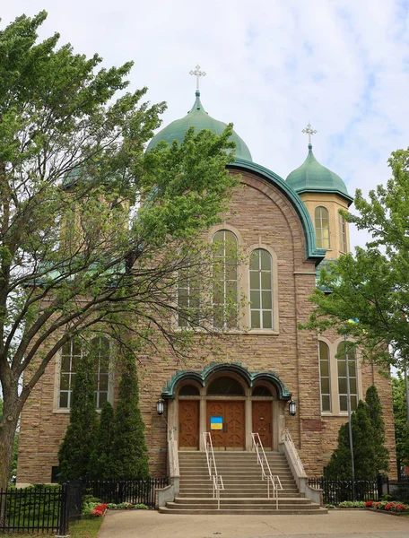 Montreal Quebec Canada 2022 Saint Sophie Ukrainian Orthodox Cathedral Designed —  Fotos de Stock