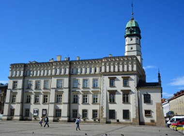 KRACOW POLAND - 09 10 17: City Hall in the christian part of Kazimierz district in Krakow. Kazimierz is the one of the oldest districts in city.