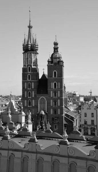 Kracow Poland Church Our Lady Antagen Till Himlen Även Känd — Stockfoto