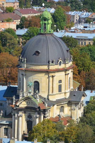 Lviv Ukraine Details Dominican Church Monastery Originally Built Roman Catholic — Fotografia de Stock