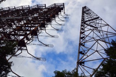 CHERNOBYL UKRAINE - 09 03 17: Duga was a Soviet over-the-horizon (OTH) radar system used as part of the Soviet anti-ballistic missile early-warning network. The system operated from 1976 to 1989 