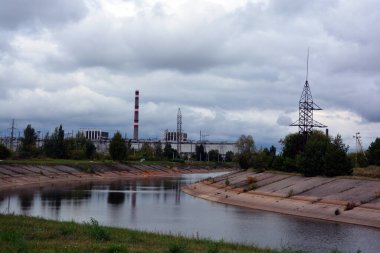 CHERNOBYL UKRAINE - 09 03 17: 6 numaralı reaktör, 4. Çernobil nükleer santralindeki patlama gecesi boyunca 5 ve 6 numaralı reaktörlerin inşaatı devam etti.